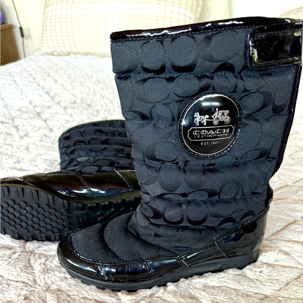 Black Coach boots.